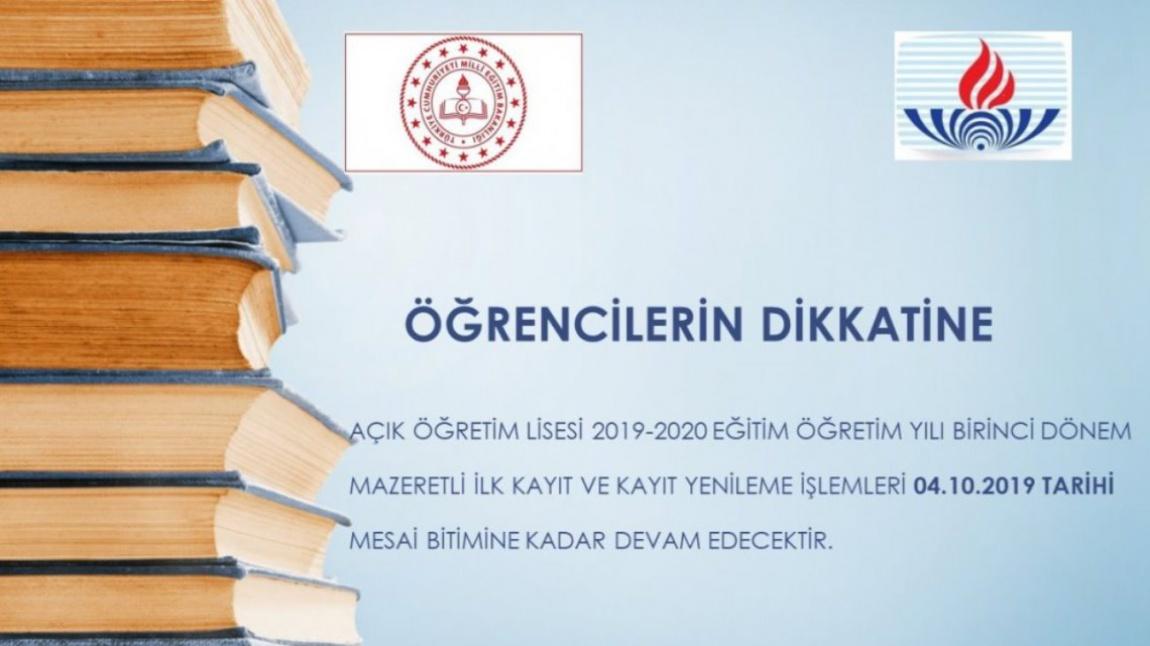 Açık Öğretim Liseleri Yedek Salon İşlemleri 03-20 Mart 2025 tarihleri arasında  yapılacaktır. 